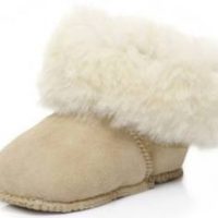 Babies' warm sheepskin boots