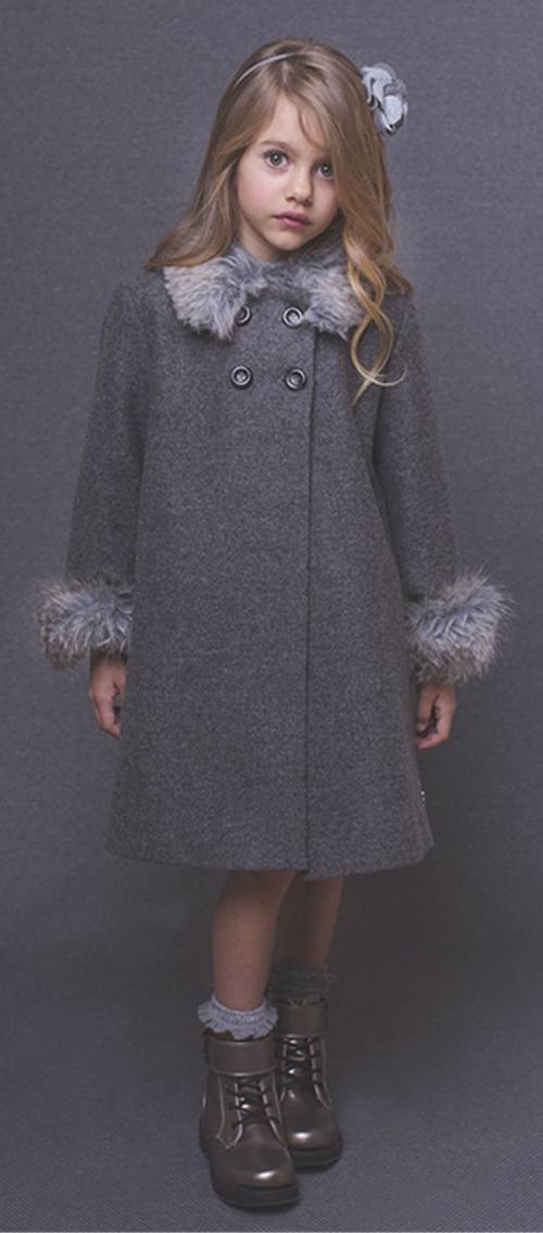 girls winter coat with fur trim