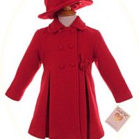 Girls winter coat, dress and hat