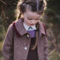 Girl's Donegal tweed coat