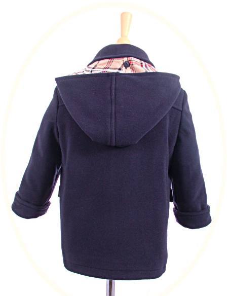 Child's traditional duffle coat. Available in sizes 4 years to 6 years.