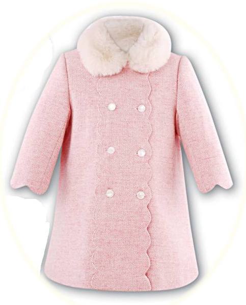 Little girl's coat with fur collar, matching hat & fur muff, from Sarah ...