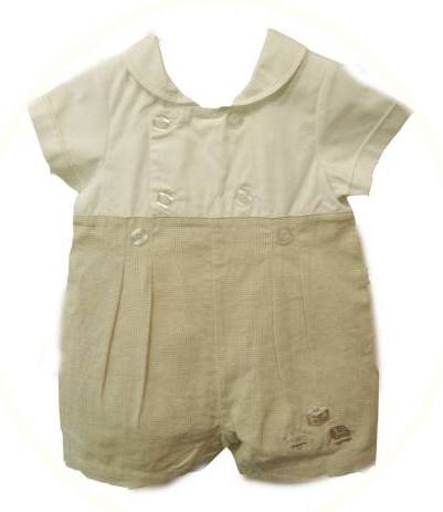Baby boy's rompers. Available in newborn size. From the Abella Collection.